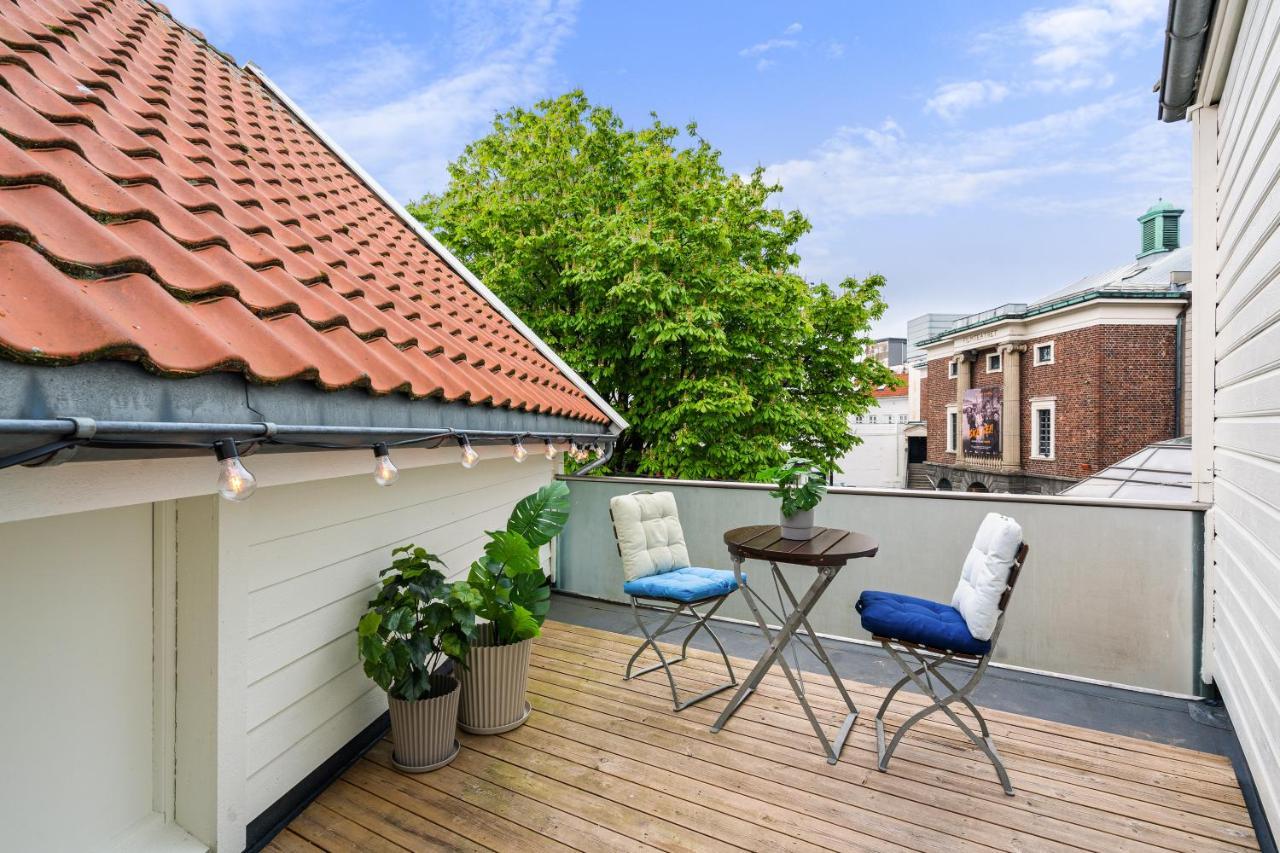Charming Rooftop Apartment In Heart Of Stavanger Exterior foto